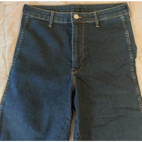 H&M & Denim Women's Navy Blue Denim Jeans Skinny Ankle / High Waist (size 29) - Picture 2 of 8